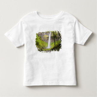 Blurred Waterfall around lush Greenery in Oregon Toddler T-shirt