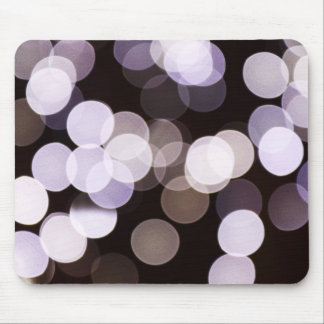 Blurred White Lights Abstract Mouse Pad