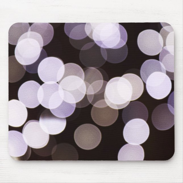 Blurred White Lights Abstract Mouse Pad (Front)