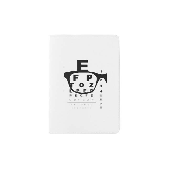 Blurry Eye Test Chart Passport Holder (Front)