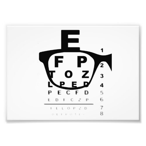 Blurry Eye Test Chart Photo Print