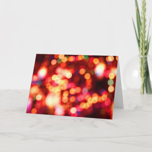 blurry holiday lights card (Front)