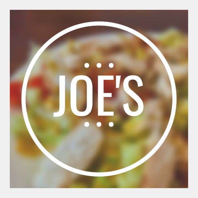 blurry image, white circle, condensed bold title facebook profile (Front)