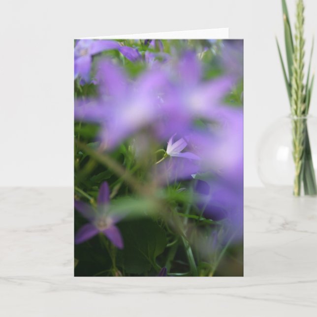 Blurry Purple Floral Photography Sympathy Card (Front)