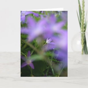 Blurry Purple Floral Photography Sympathy Card