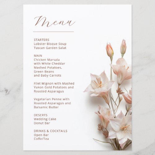  Blush 3D Boho Flowers White