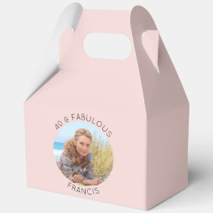 Blush 40 & Fabulous Photo Favor Boxes
