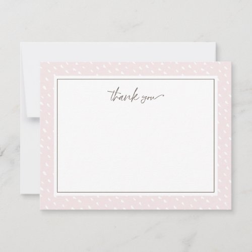 Blush Abstract Dots Thank You Note Card