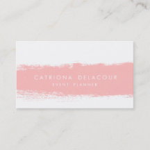 Blush Abstract Watercolor Splash Business Card