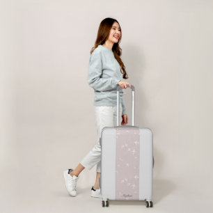 Blush Airplane Travel Monogram Luggage