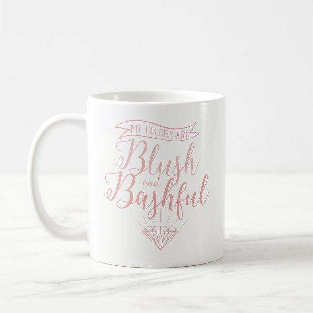 Blush and bashful coffee mug (Left)