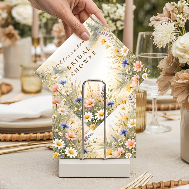 Blush And Blue Meadow Bridal Shower Napkins (Creator Uploaded)