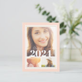 Blush and Gold 3 Photo Graduation Party Invitation (Standing Front)