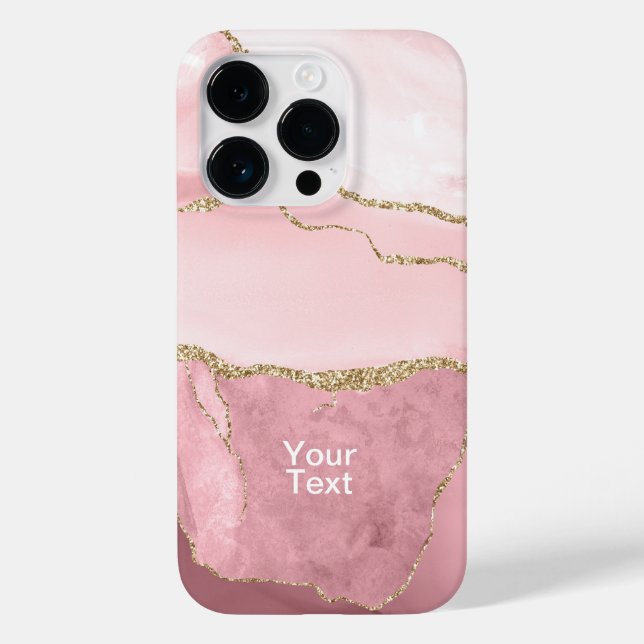Blush and Gold Agate Case-Mate iPhone Case (Back)