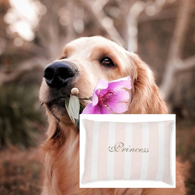 Blush and Gold Personalized Pet Name Pet Bed (Creator Uploaded)