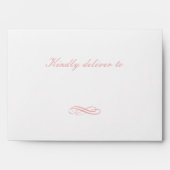 Blush and Gold Simple Wedding Invitations Envelope (Front)