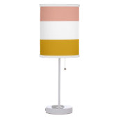 Blush and Golden Mustard Stripe Table Lamp (Left)