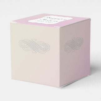 Blush and Gray Romantic Wedding Favor Box