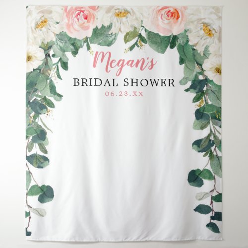 Blush and Greenery Bridal Shower Backdrop