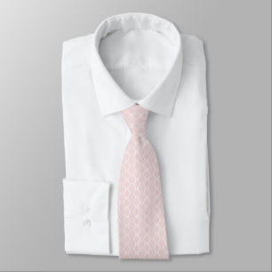 Blush and Grey Double ZigZag Neck Tie