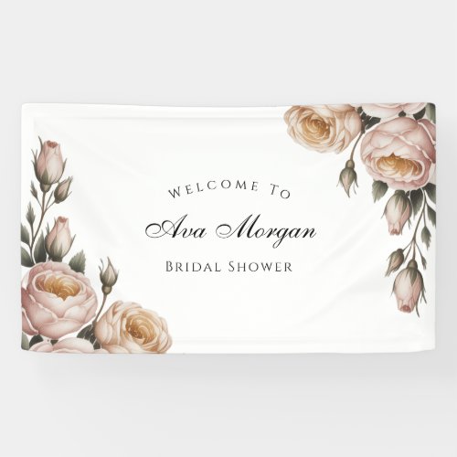 Blush and Ivory Rose Floral Bridal Shower