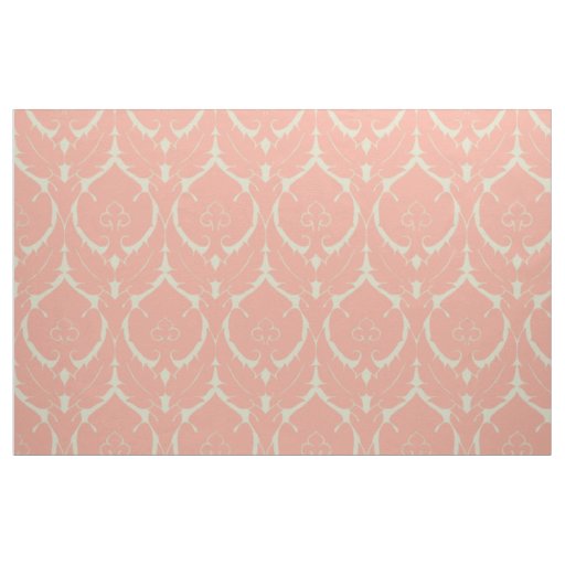 Blush and Ivory Simple Renaissance Damask Fabric