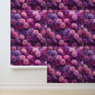 Blush and Lilac Floral Removable Wallpaper