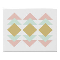Blush and Mint Modern Geometric Triangle Art