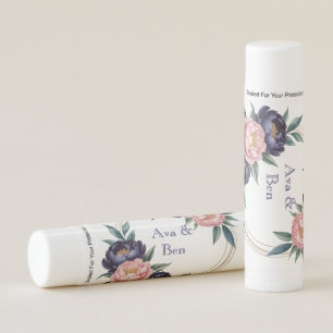 Blush and Navy Blue Wedding Favor Lip Balm