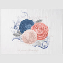 Blush and Navy Floral Ephemera Series Design 12