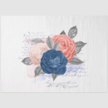 Blush and Navy Floral Ephemera Series Design 13
