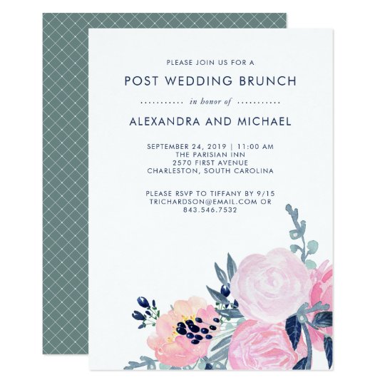 Post Wedding Brunch Invitation Greeting Cards 3