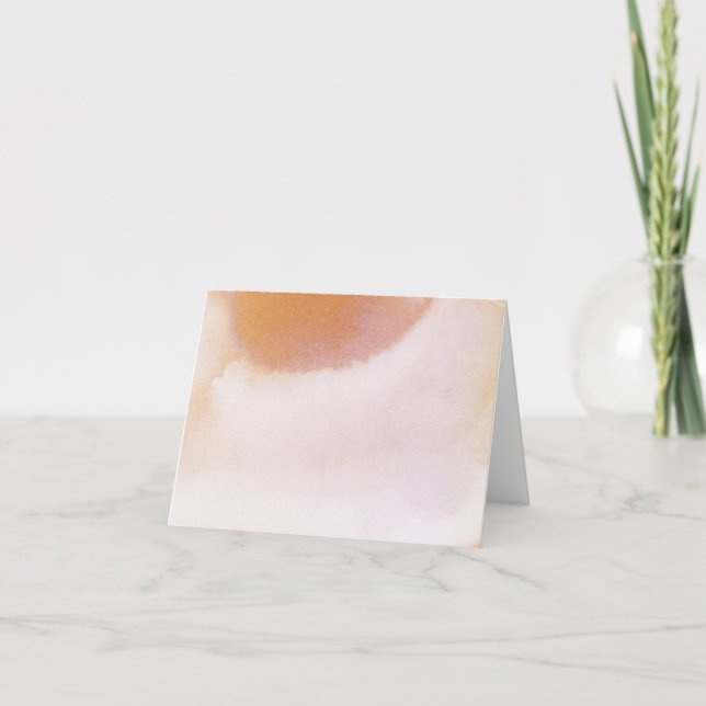 Blush and Ochre Watercolor Note Card (Front)