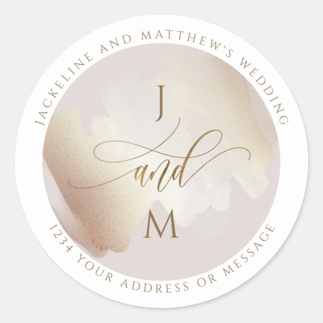 Blush and Terracotta Wedding Envelope Seal / Favor (Front)