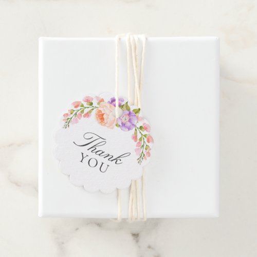 Blush and Violet Bloom Baby Shower Favor Tags