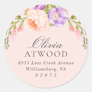 Round Return Address Labels | Zazzle