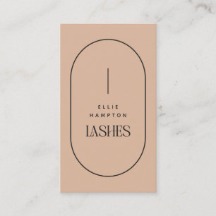 Blush Arch Lashes Beauty Minimalist Customizable Business Card