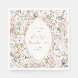 Blush Autumn Goose Baby Shower Napkins