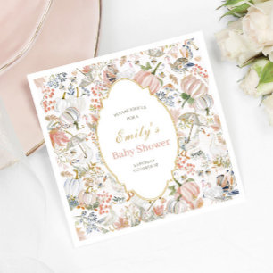 Blush Autumn Goose Baby Shower Napkins