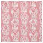 Blush AZTEC MUERTOS Tribal Sugar Skull Pattern Fabric
