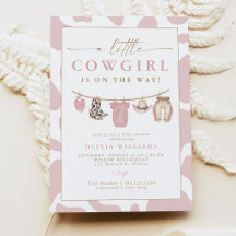 Blush Baby Clothesline Little Cowgirl Baby Shower