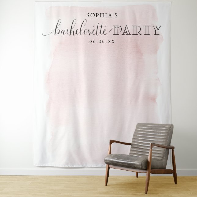 Blush Bachelorette Party Backdrop Photo Booth (In Situ)
