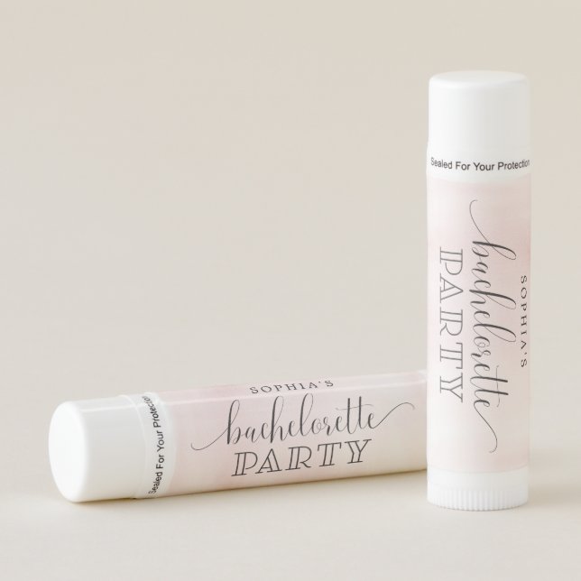 Blush Bachelorette Party Favors Lip Balm (Front)