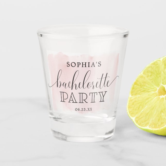 Blush Bachelorette Party Shot Glass (Front)