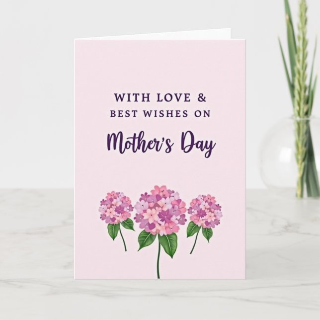 Blush Background Mothers Day Card (Front)