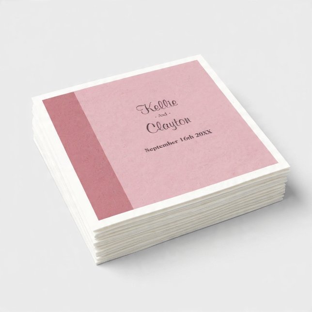 Blush Bar Ivory Wedding Napkins (Creator Uploaded)