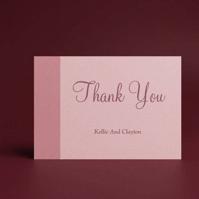 Blush Bar Minimalist Modern Thank You Card (Creator Uploaded)