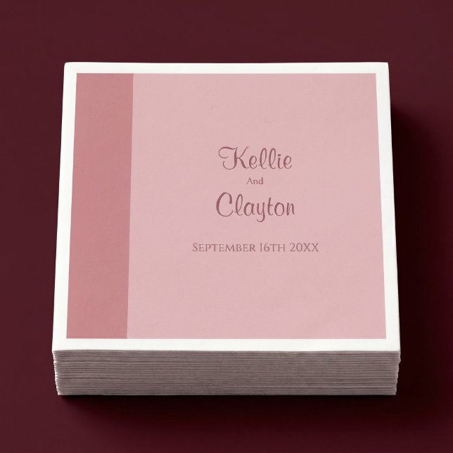 Blush Bar Minimalist Modern Wedding Napkins (Creator Uploaded)
