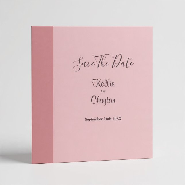 Blush Bar Minimalist Modern Wedding Save The Date (Creator Uploaded)
