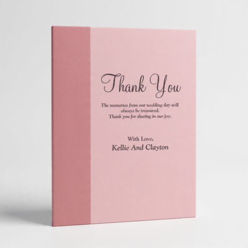 Blush Bar Thank You Card